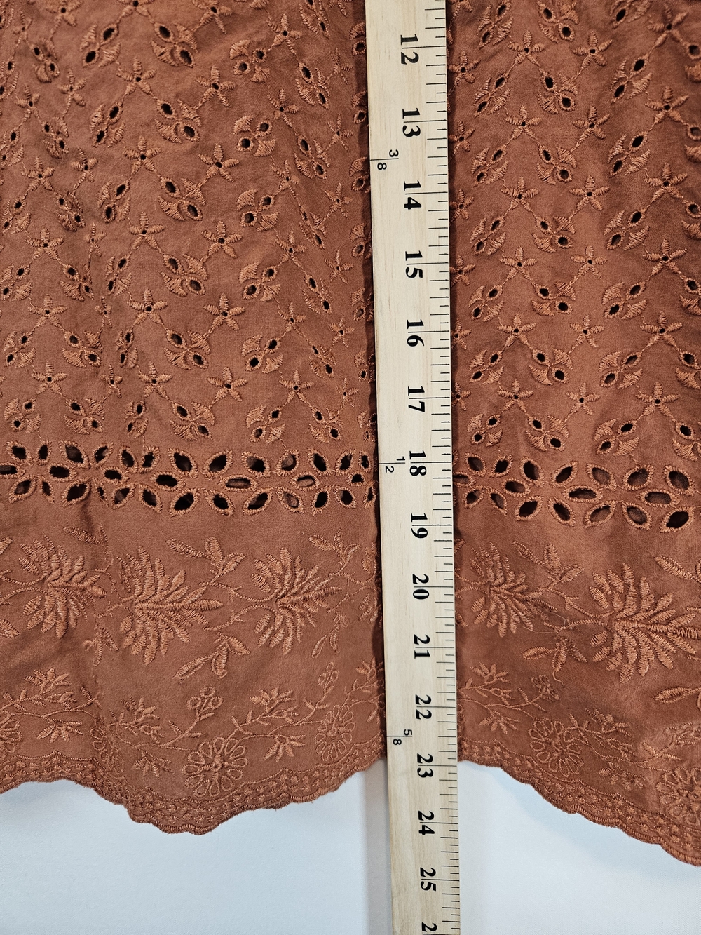 LOFT Rust Eyelet Sleeveless Blouse - Picture 4 of 6